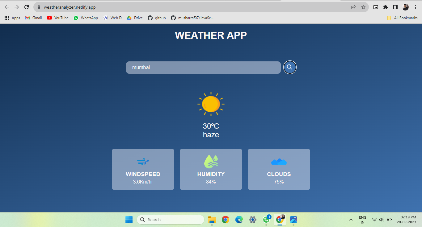 weather app